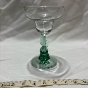 Vintage Elegant Green Stem Magarita Glass